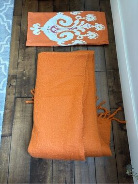 Pottery Barn Pillow Cover and Matching Throw